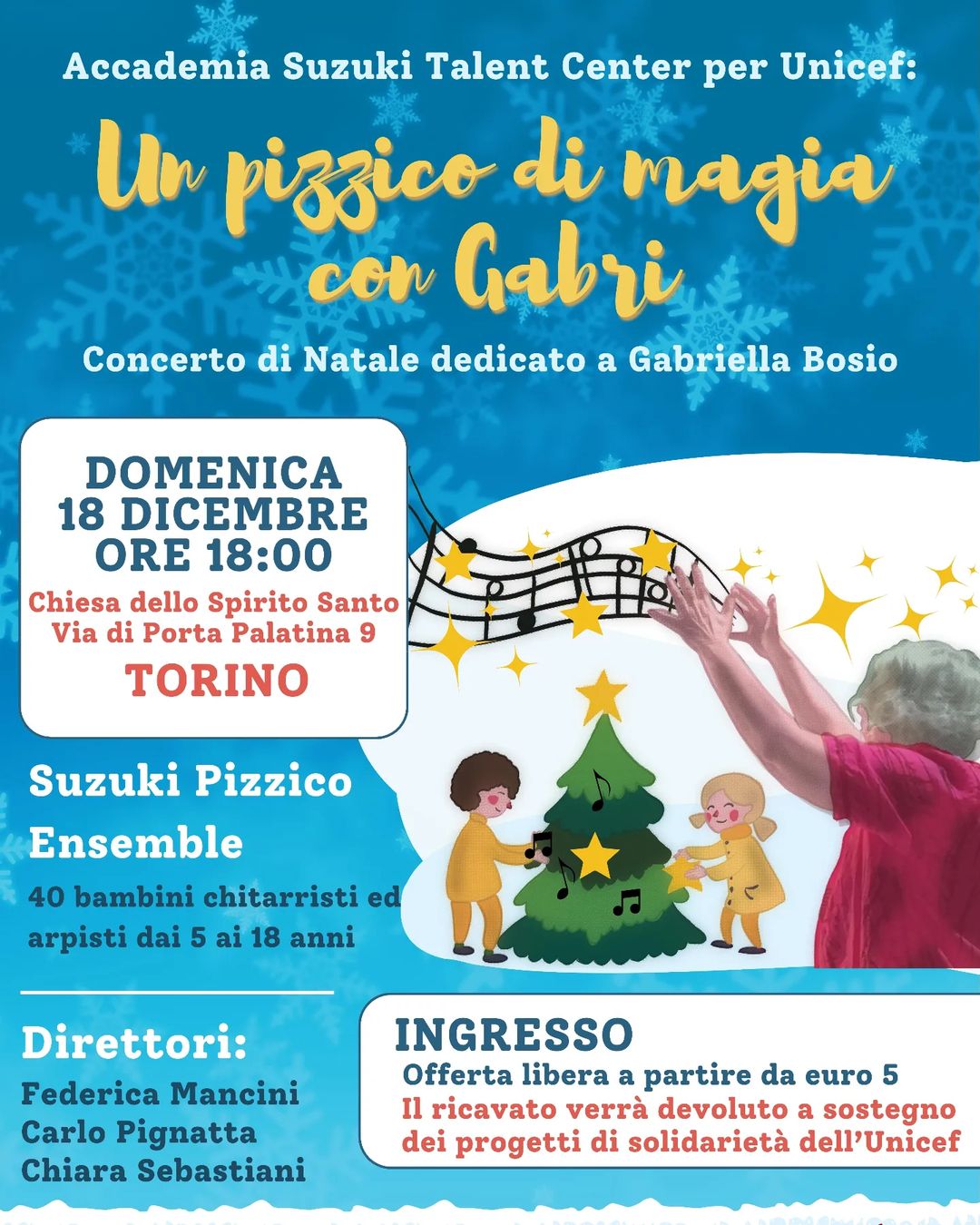 Un Pizzico di Magia con Gabri – Concerto di Natale dedicato a Gabriella Bosio
